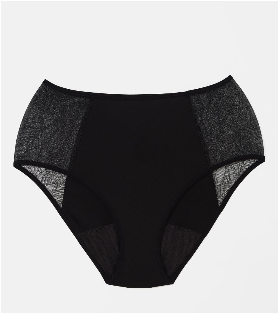Lace High-Waist - Ανακυκλωμένο νάιλον - Μαύρο