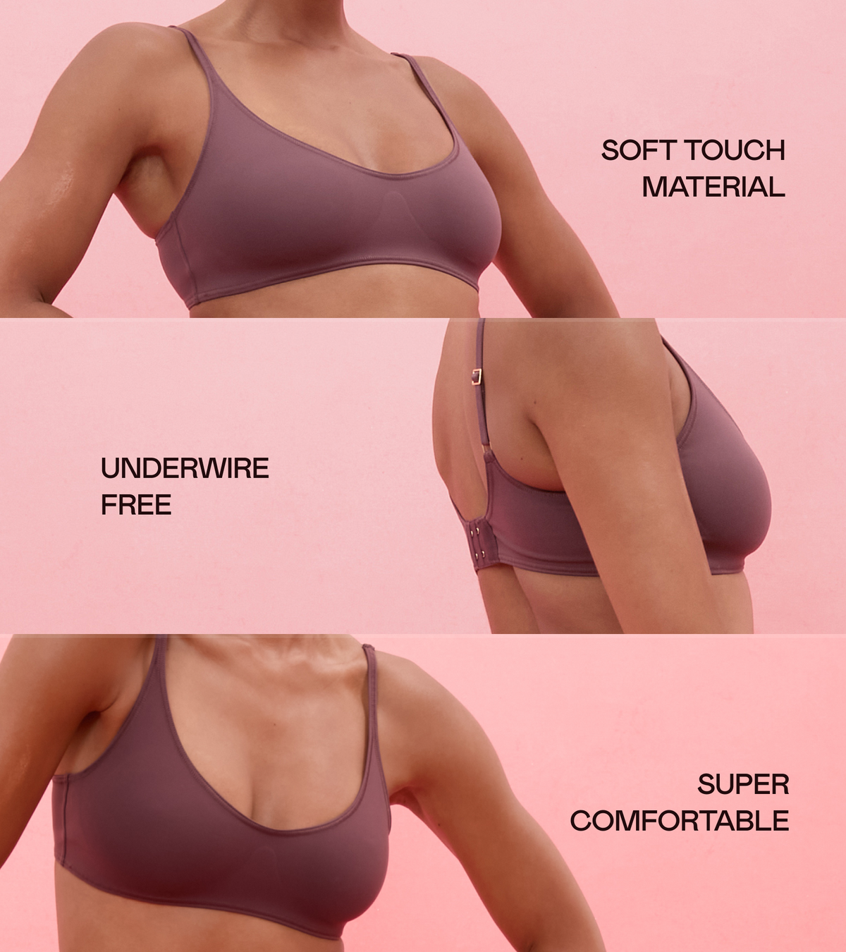 Aurora - Bonded Bra - Καφέ