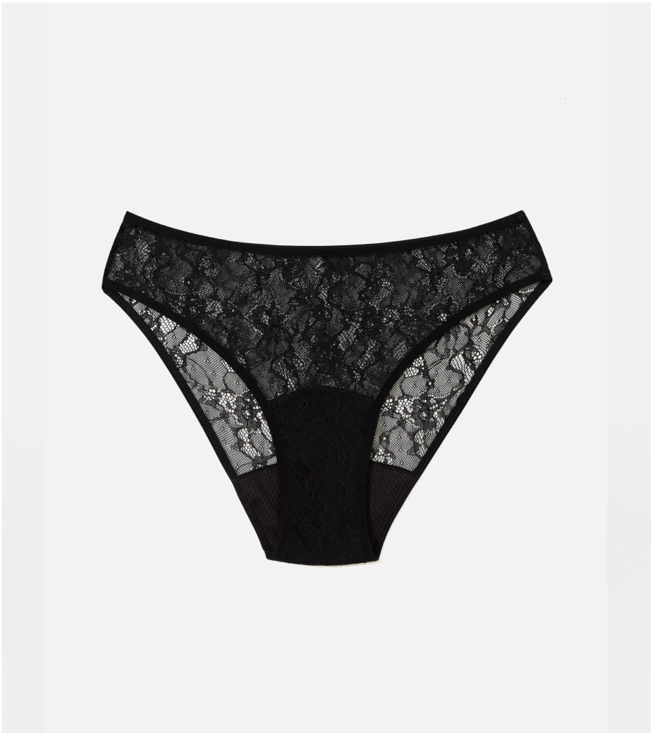 All Lace Brief - Ανακυκλωμένο νάιλον - Μαύρο