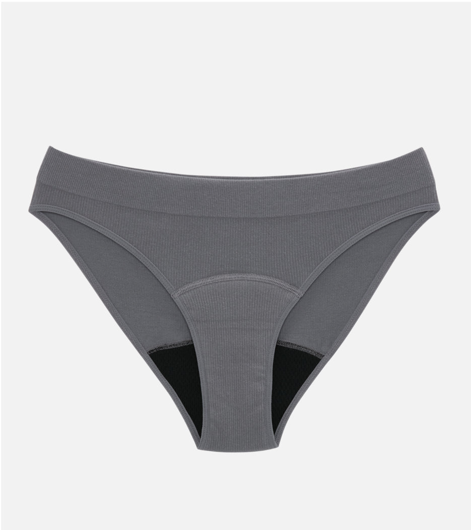 Seamless Ribbed Brief - Γραφίτης
