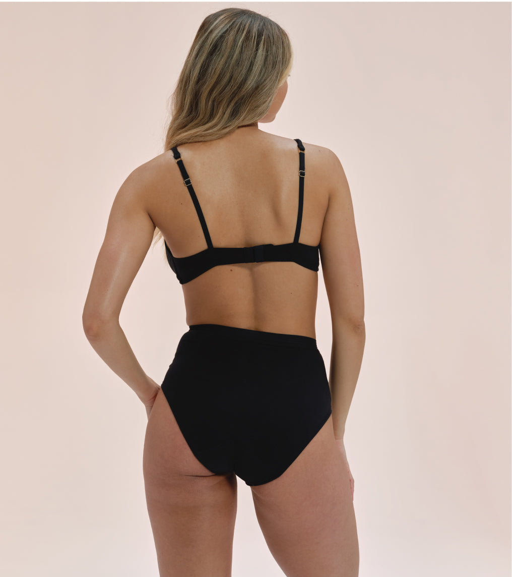 High-Waist - Βιολογικό βαμβάκι - Μαύρο