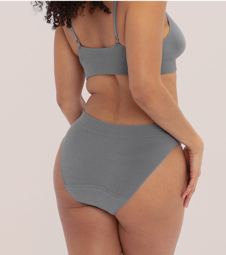 Seamless Ribbed Brief - Γραφίτης